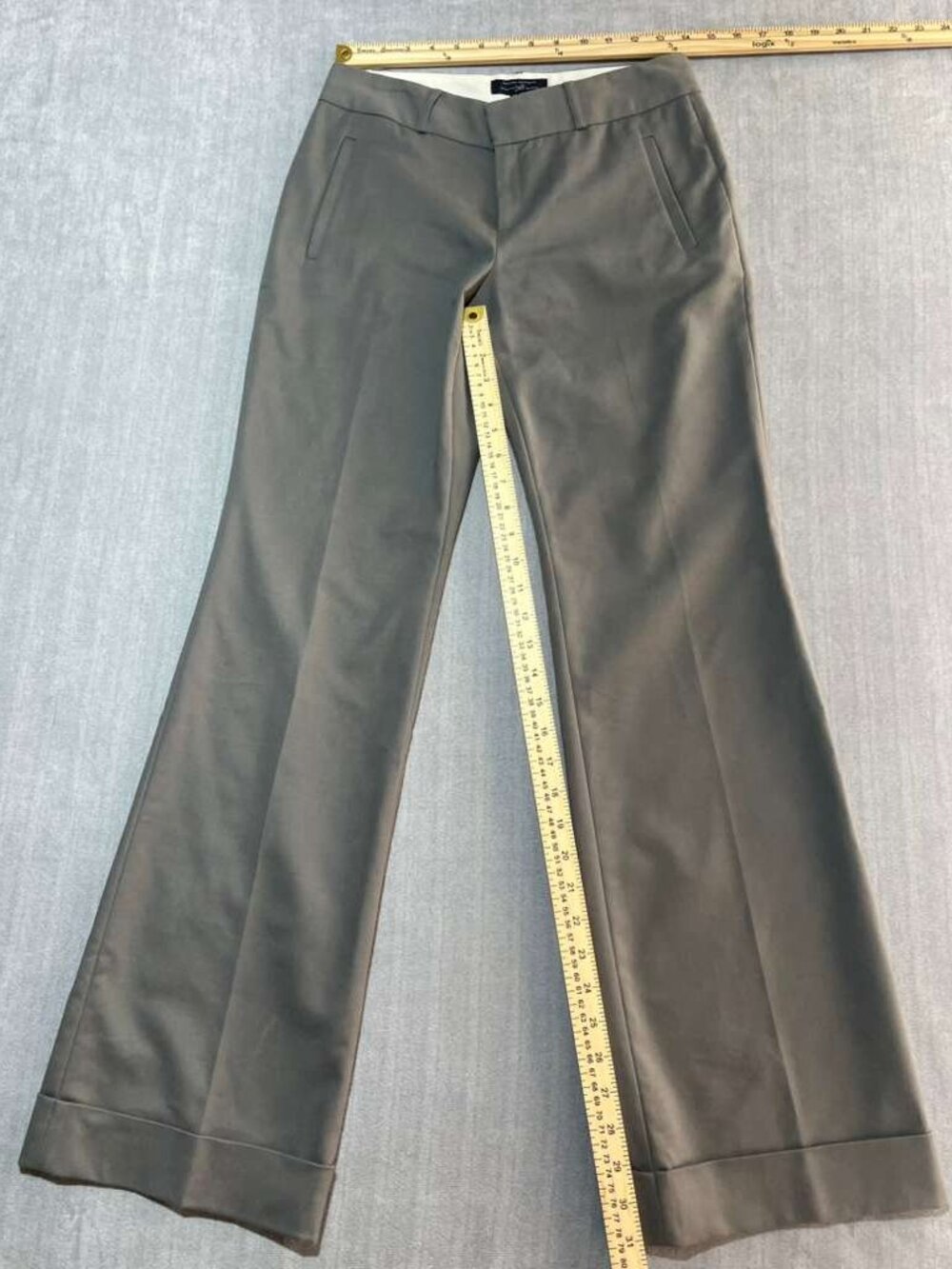 Banana Republic 718 Martin Fit Gray Stretch Dress Pants Women’s Size 4 - Picture 4 of 9